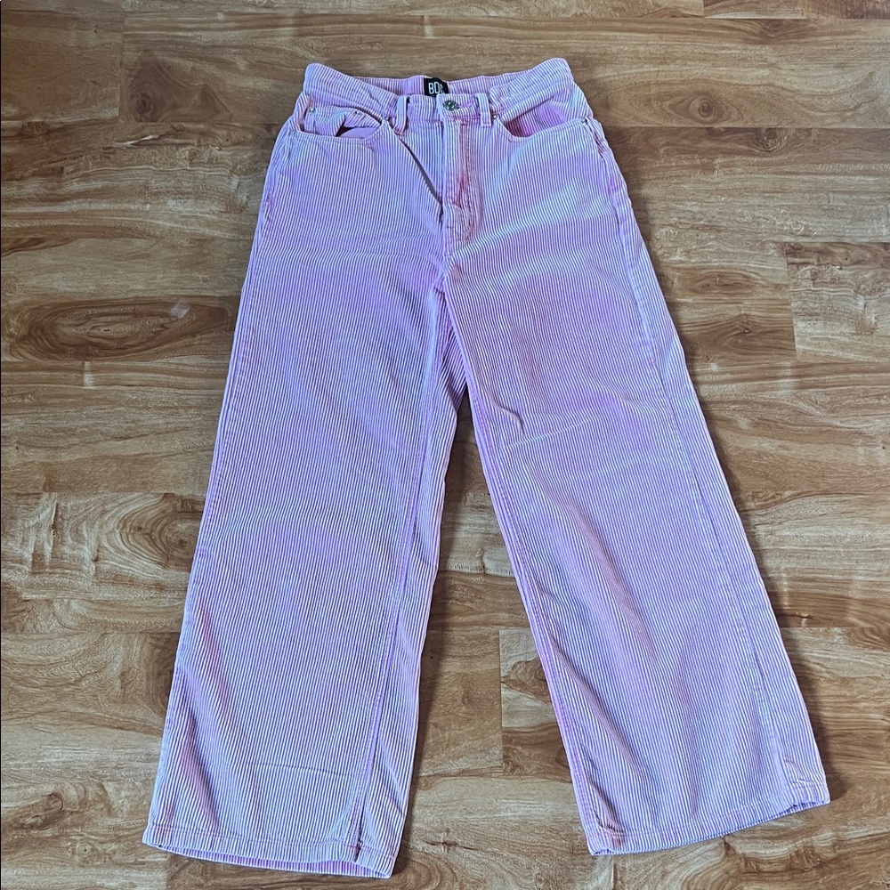 BDG pink Corduroy Flare Jeans
